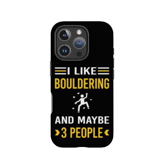 3 People Bouldering Rock Climbing IPhone Cases