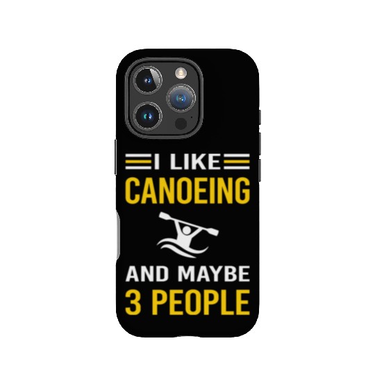 3 People Canoeing Canoe IPhone Cases