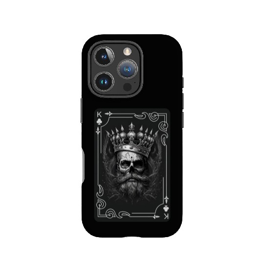 Creepy Card Game King Spades Poker Nightmare IPhone Cases