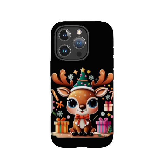 Cute Reindeer Merry Christmas Gift Happy Holidays IPhone Cases