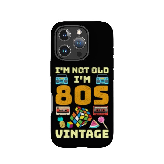 80s Vintage Vibes - Retro Design with Neon Colors IPhone Cases