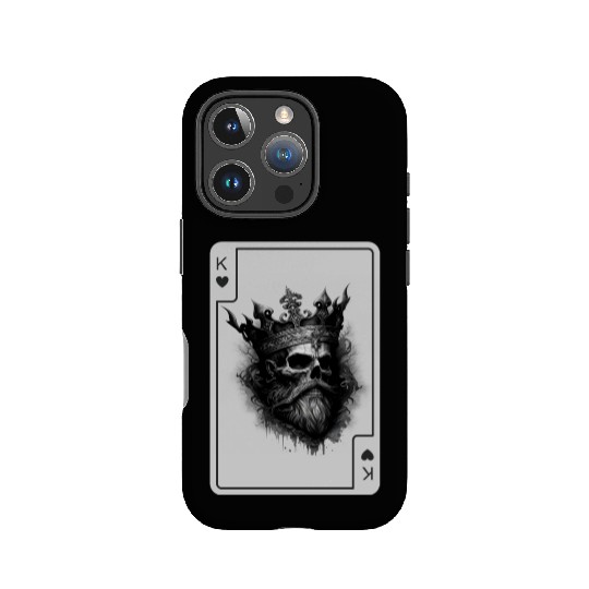 King of Hearts Creepy Card Game Poker IPhone Cases