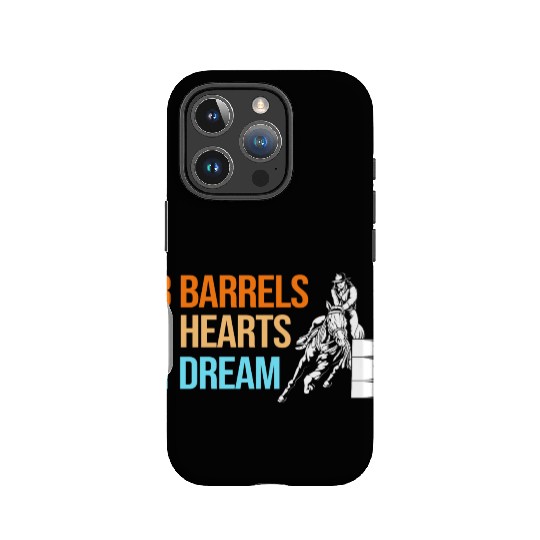 Barrel Racing Western 3 Barrels 2 Hearts 1 Dream IPhone Cases