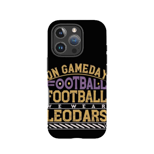 On Gameday FootballWe Wear Purple And Gold Leopard IPhone Cases