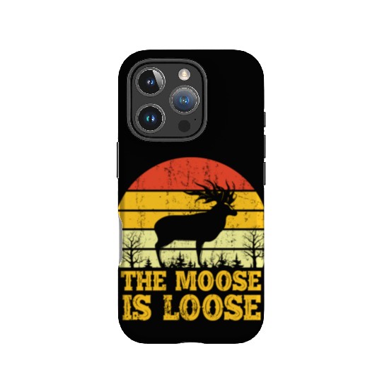 Retro Vintage Moose Is Loose Funny Moose Lover IPhone Cases
