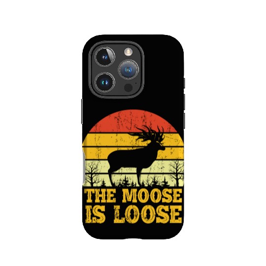Retro Vintage Moose Is Loose Funny Moose Lover IPhone Cases