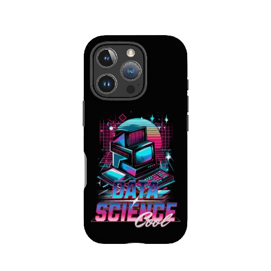 Retro Neon Data Science Vibes 90s IPhone Cases