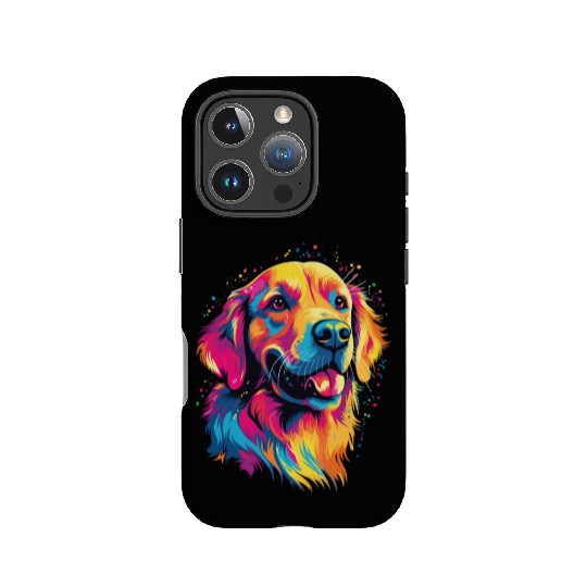 Watercolor Colorful Golden Retriever IPhone Cases