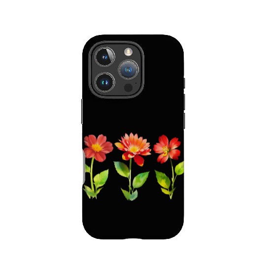 Watercolor Red Flower Gardening Plants Lover Gift IPhone Cases