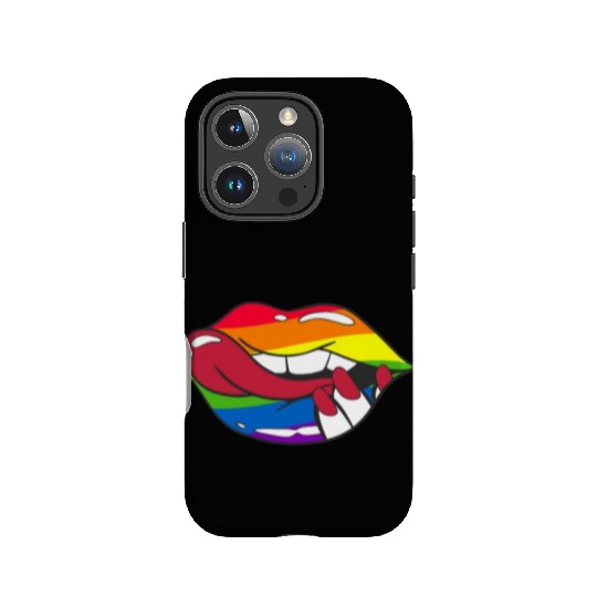 LGBTQ Rainbow Pride Flag Funny Sexy Lips IPhone Cases