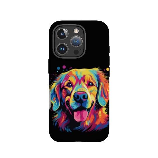 Watercolor Colorful Golden Retriever IPhone Cases