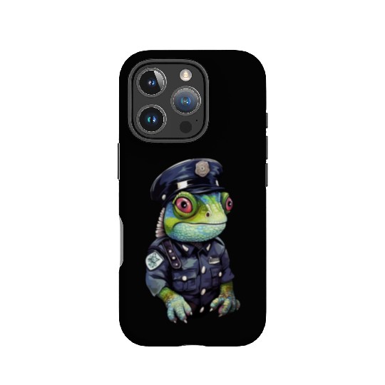 Chameleon policewoman IPhone Cases