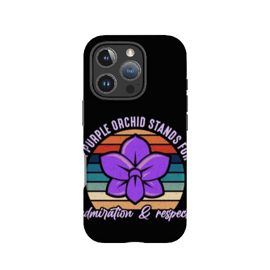 Orchids A Purple Orchid Stands Retro Horticulture IPhone Cases