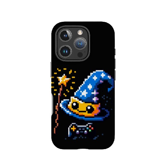 Gamer Wizard 8-Bit Hat with Controller Wand IPhone Cases