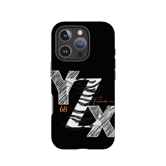 YZX lettering graphic IPhone Cases