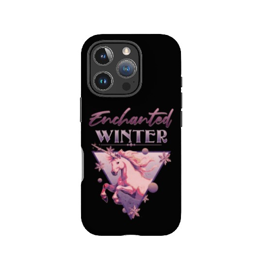 Enchanted Winter 80s Retro Lilac Unicorn IPhone Cases