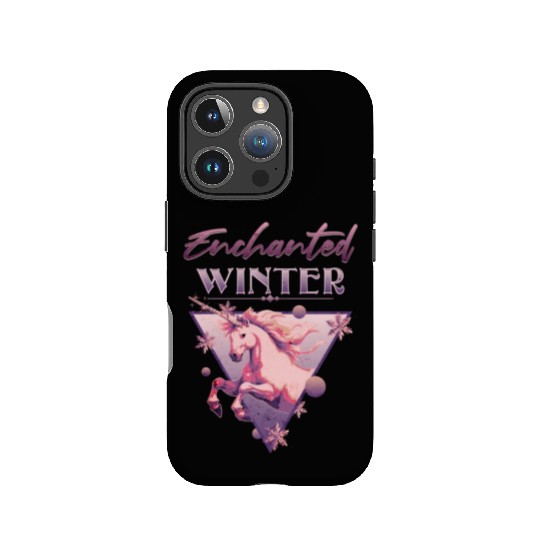 Enchanted Winter 80s Retro Lilac Unicorn IPhone Cases
