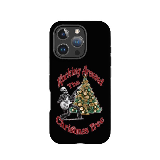 Rocking Around the Christmas Tree Skeleton IPhone Cases,