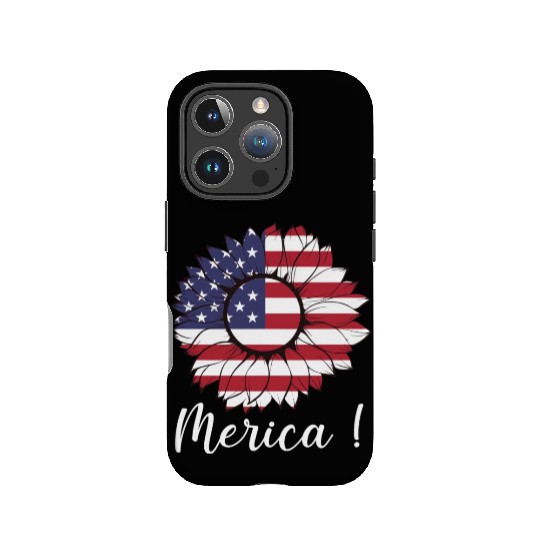 Merica Sunflower Usa Flag IPhone Cases