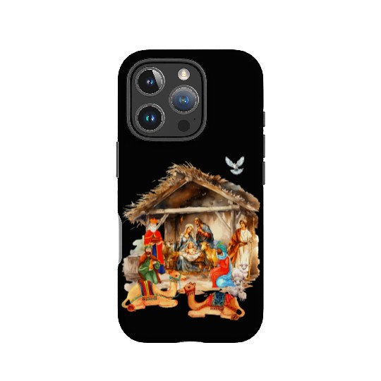 Nativity scene with Mary Joseph Baby Jesus IPhone Cases