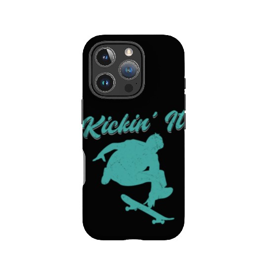 Kickin' it Old School Skateboarding Skater Skatebo IPhone Cases