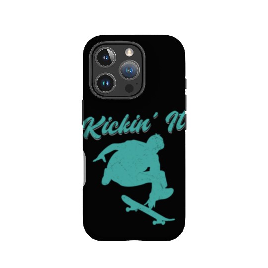 Kickin' it Old School Skateboarding Skater Skatebo IPhone Cases