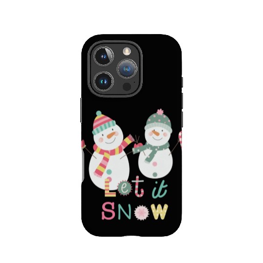Fun Snowman Let It Snow Colorful Christmas IPhone Cases