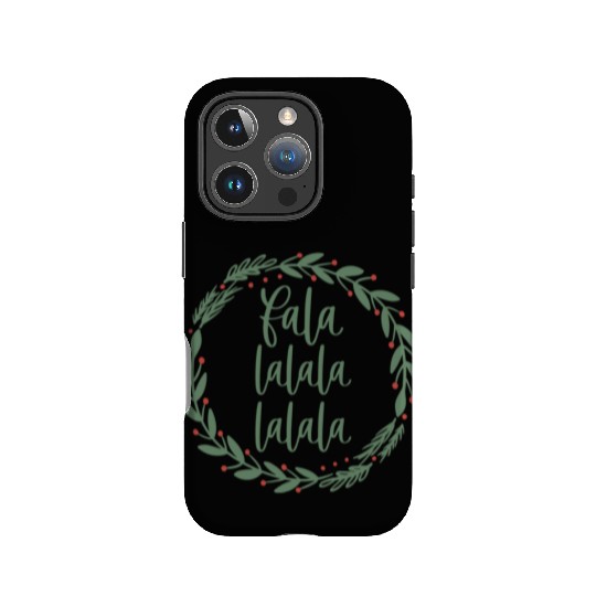Fa La La Sage Green Christmas Wreath Fun IPhone Cases
