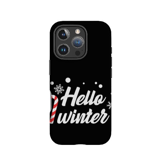 Hello Winter Christmas Candy Canes IPhone Cases