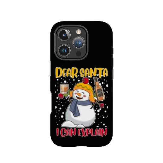 Snowman Dear Santa I can Explain Funny IPhone Cases