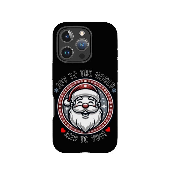 Joy To The World And To You - Joyful Santa Cheer IPhone Cases
