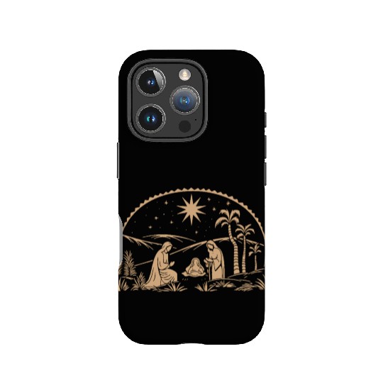 Nativity Scene with Mary Joseph Baby Jesus IPhone Cases