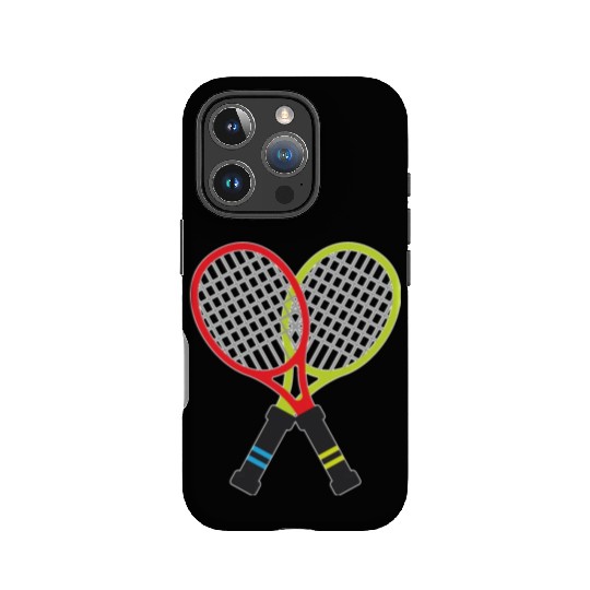 Tennis Racket Pair Red Green IPhone Cases
