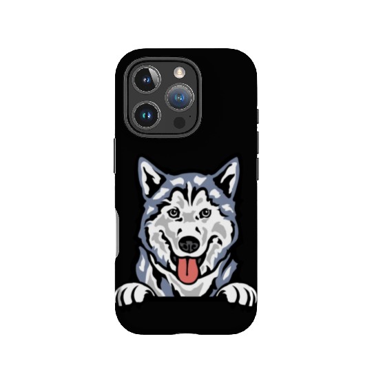 Colored Husky Chronicles: Arctic Elegance IPhone Cases