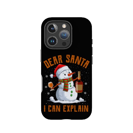 Snowman Dear Santa I can Explain Funny Snow IPhone Cases