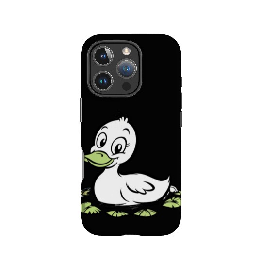 Cute duck swimming in a swamp IPhone Cases