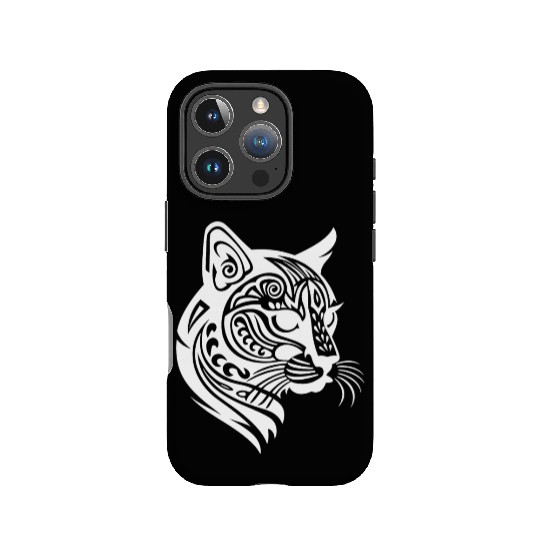 Cat Tattoo Artistry Unleashed in White IPhone Cases