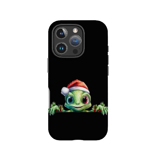 Winter Frog in a Santa Hat IPhone Cases