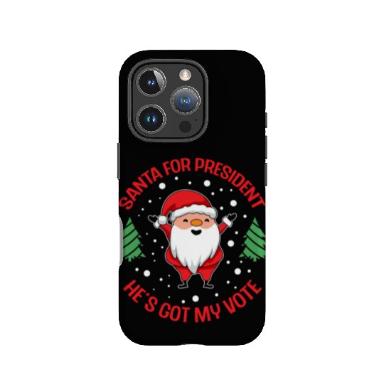 Santa For President Christmas Tree Voting Voter IPhone Cases