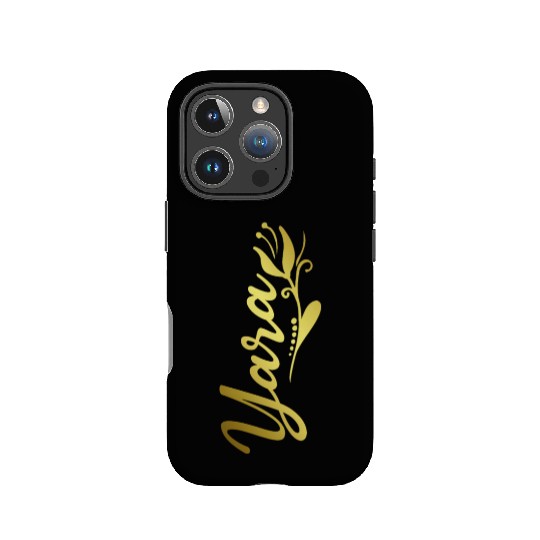 Yara Name Faux Gold Tulip Flourish IPhone Cases