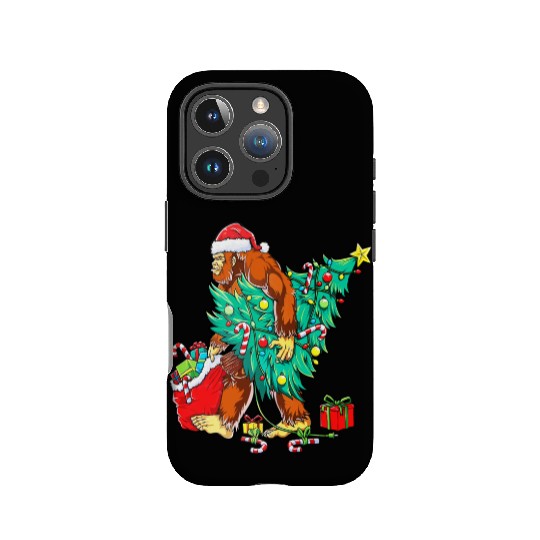 Bigfoot Christmas Sasquatch Squad Crew Tree Lights IPhone Cases