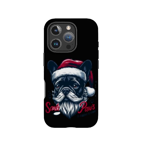 SANTA PAWS IS COMING TO TOWN IPhone Cases