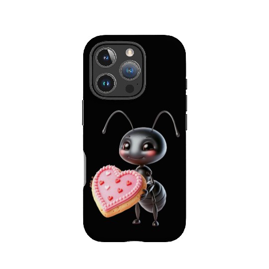 Ant With Heart Cookie Valentine's Day Greeting IPhone Cases