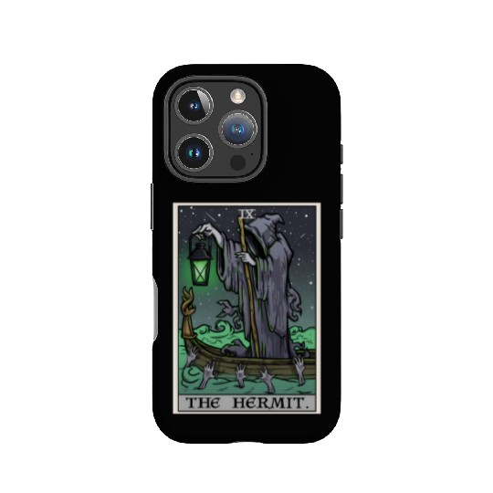 The Hermit Tarot Card Gothic Halloween Grim Reaper IPhone Cases