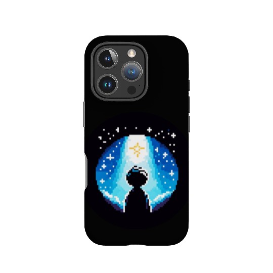 Digital Night Sky - 8-Bit Childhood Dreams IPhone Cases