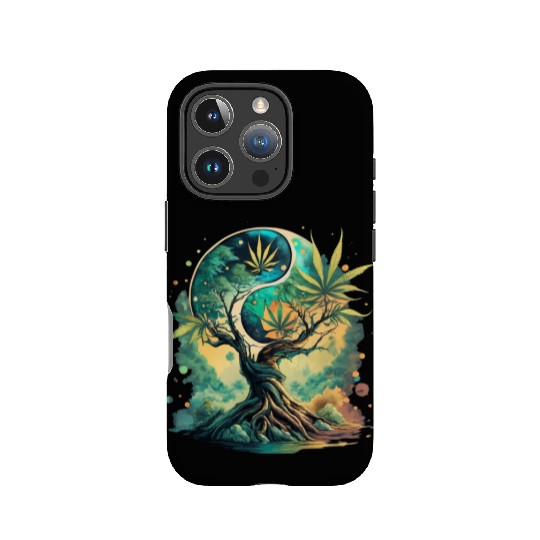 Tree Of Life Yin Yang Water Color IPhone Cases