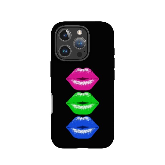 3 Kissing Lips Neon Colors IPhone Cases