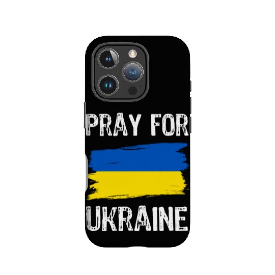 Pray For Ukraine With Ukrainian Flag IPhone Cases