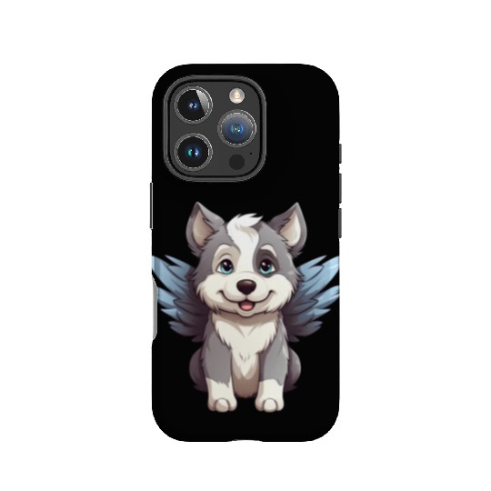 Husky Angel - Cute Dog with Heavenly Wings IPhone Cases