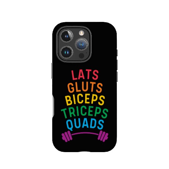 Lats Glutes Biceps Triceps Quads Gym LGBTQ Fitness IPhone Cases